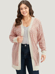 Water Ripple Open Front Tunic Cardigan