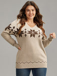 Supersoft Essentials Anti pilling Snowflake Print Pullover