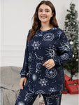 Moon And Star Round Neck Sleep Top