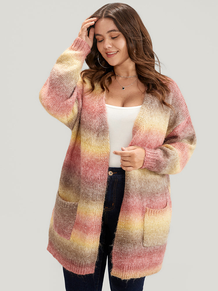 

Ombre Spacedye Knit Pocket Open Front Heather Cardigan BloomChic, Multicolor