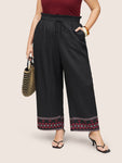 Bandana Print Paperbag Waist Drawstring Pants