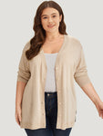 Supersoft Essentials Solid Button Through Loose Cardigan