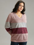 Heather Colorblock Long Sleeve Sweatshirt