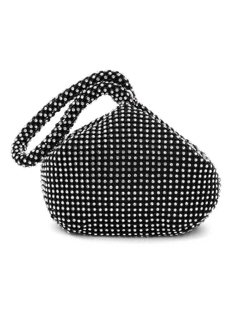 

Plus Size Evening Bags Clutches | Rhinestone Zipper Snap Button Evening Bags Clutch | BloomChic, Black