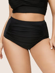 Ruched Detail High Rise Skinny Swim Bottom