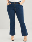 Bootcut Slightly Stretchy High Rise Dark Wash Jeans