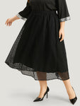 Halloween Gingham Mesh Woven Skirt