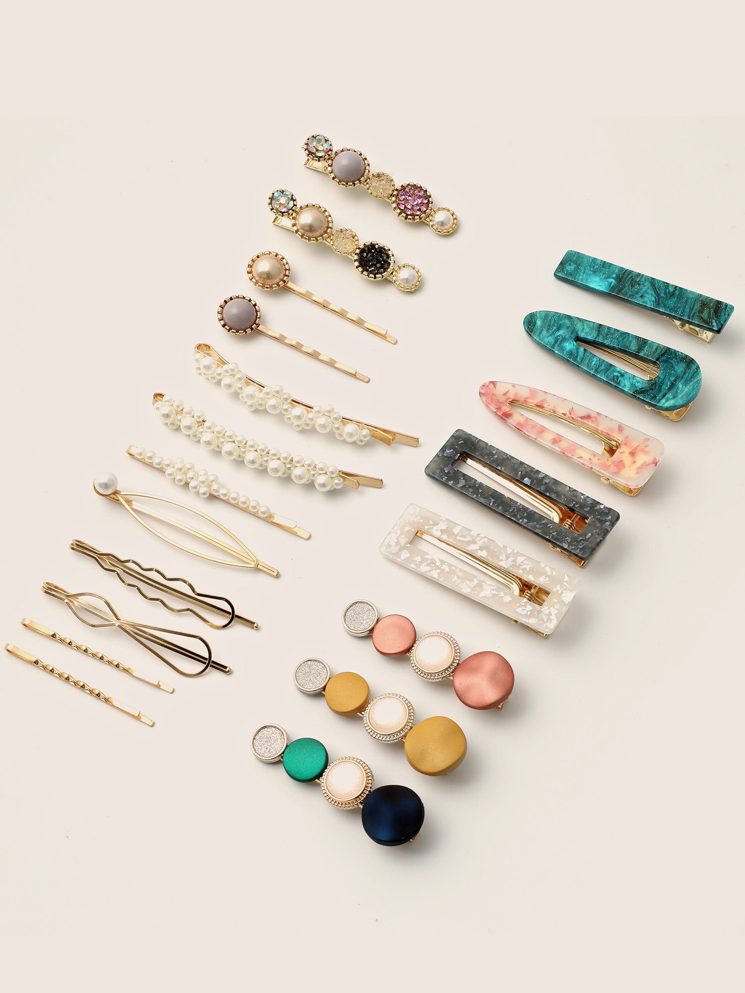 

Plus Size Sets | Faux Pearl Simple Design Decor Hair Clip Sets | BloomChic, Multicolor