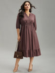 Shirred Dress by Bloomchic Limited