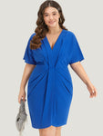 Batwing Sleeves Pleated Dress