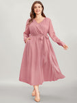 Belted Pocketed Dress by Bloomchic Limited