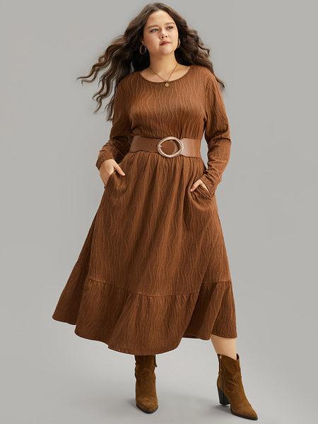 Long Sleeves Pocketed Dress