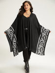 Halloween Bat Print Multi wear Batwing Sleeve Cardigan