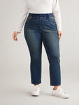 Vintage Straight Leg Elastic Waist Jeans