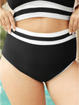 Contrast Trim High Waist Bikini Bottom