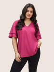 Anti wrinkle Pleated Tiered Flutter Sleeve Blouse