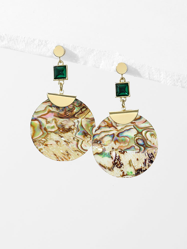 

Plus Size Earrings | Rhinestone Round Drop Earrings | BloomChic, Silver