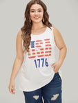 Letter Print Graphic Tank Top