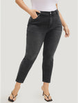Skinny Very Stretchy High Rise Black Wash Jeans