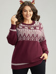 Supersoft Essentials Christmas Graphic Elastic Cuffs Cardigan