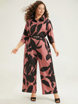 Floral Print Belted Jumpsuit