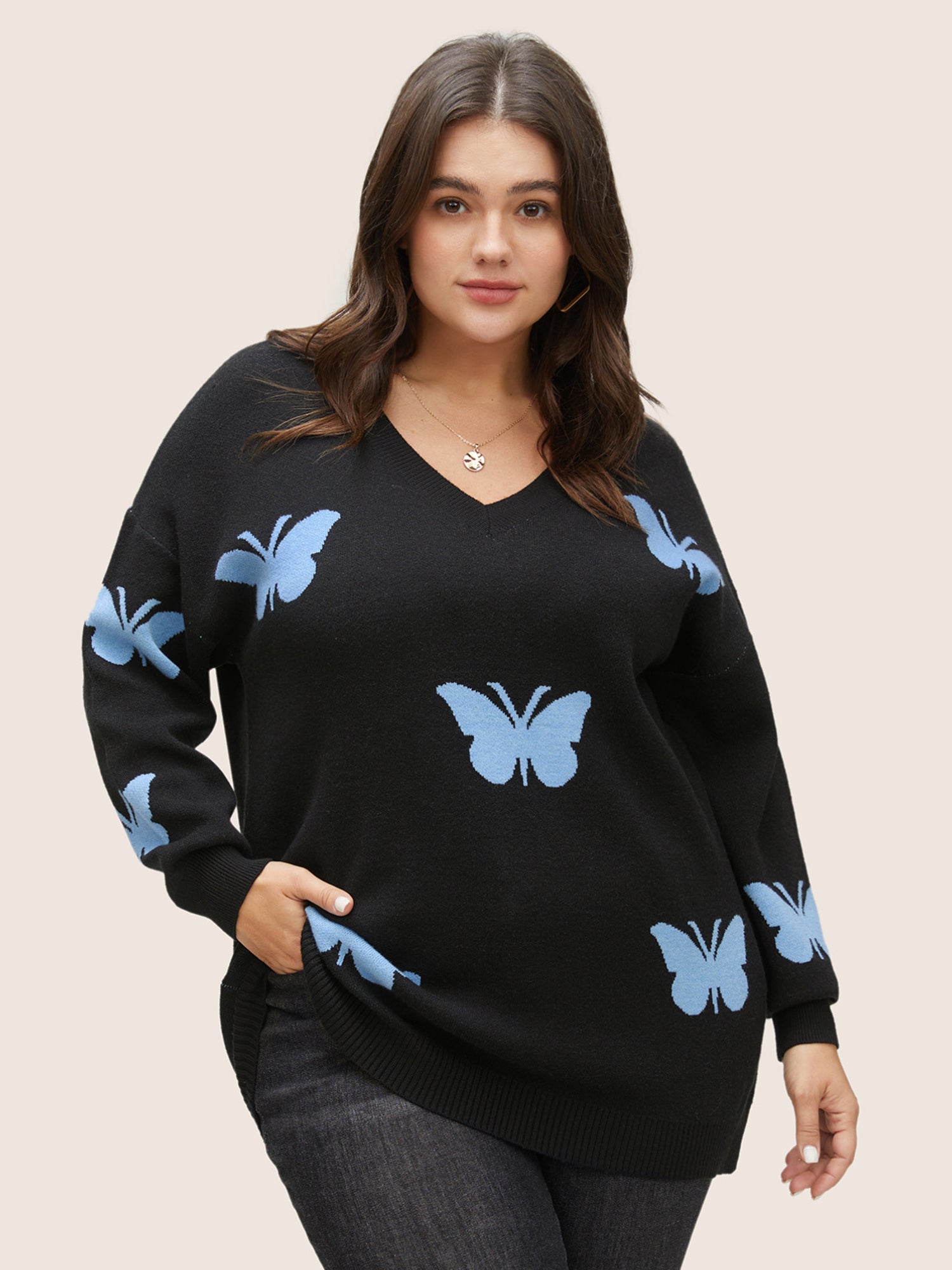 

Supersoft Essentials Butterfly Drop Shoulder Pullover, Black