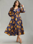 Wrap Floral Print Dress by Bloomchic Limited