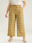 Boho Print Drawstring Elastic Waist Pants