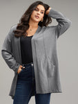 Supersoft Essentials Solid Loose Patched Pocket Cardigan