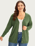 Supersoft Essentials Plain Button Detail Very Stretchy Cardigan