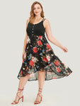 Floral Print Pocketed Dress by Bloomchic Limited