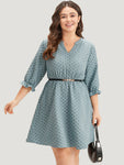 Notched Collar Pocketed Dress