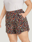 Ditsy Floral Pocket Buckle Detail Shorts