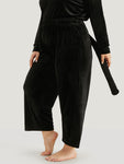 Halloween Plain Tail Elastic Waist Sleep Pants