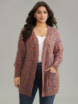 Colour Heather Pocket Open Front Cardigan