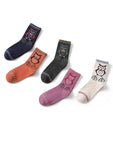 5 Pairs Owl & Geo Pattern Socks