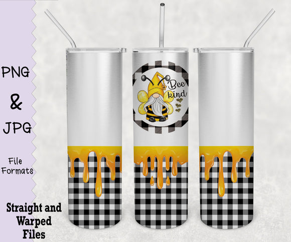 Download Bee Kind Gnome Tumbler Wrap Digital Download Kayla S Custom Designs And More