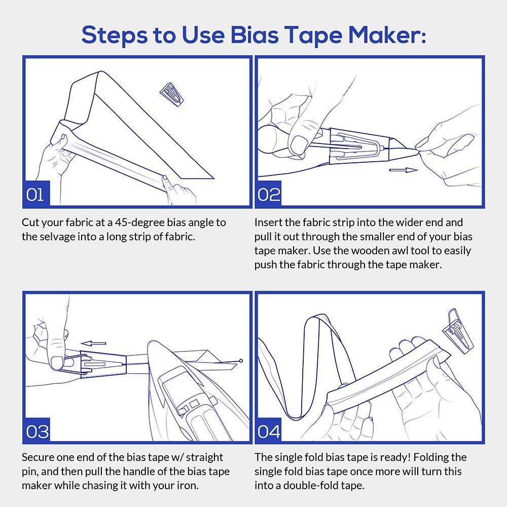 How To Make BIAS TAPE (single and double fold) and use the Bias