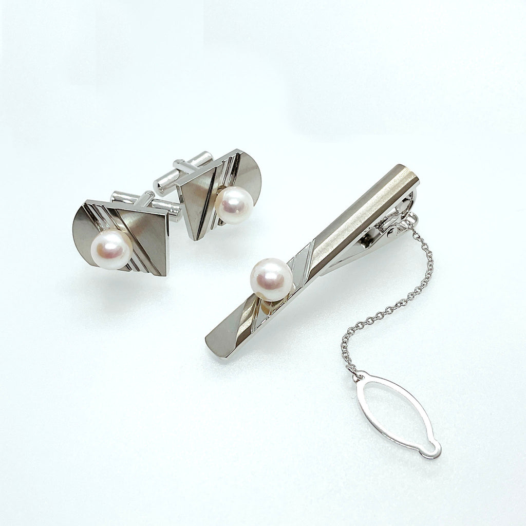 極美品✨MIKIMOTO ミキモト パール カフス ネクタイピン セット