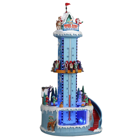 Lemax Santa's Freeze Zone Drop Tower Ride - with Lights, Sound & Motion