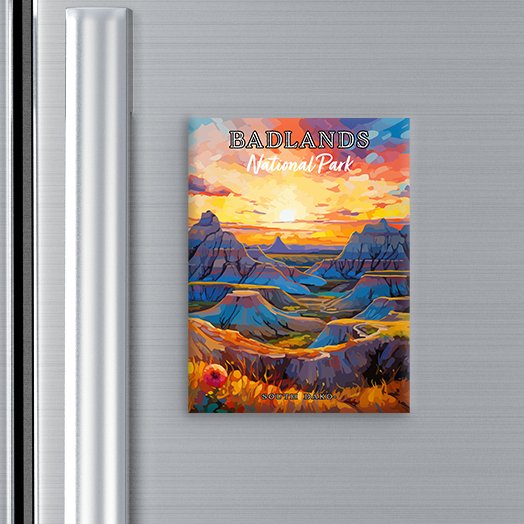 Badlands National Park Magnet - Pop Art-Inspired Classic Keepsake Collection