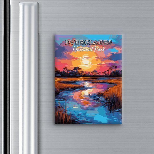 Everglades National Park Magnet - Pop Art-Inspired Classic Keepsake Collection