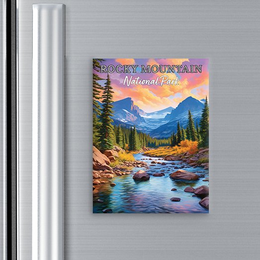 Rocky Mountain National Park Magnet - Pop Art-Inspired Classic Keepsake Collection