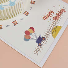 Feliz cumpleaños 3D Pop-up Card Paper Cartoon Tarjeta de felicitación - Feliz cumpleaños