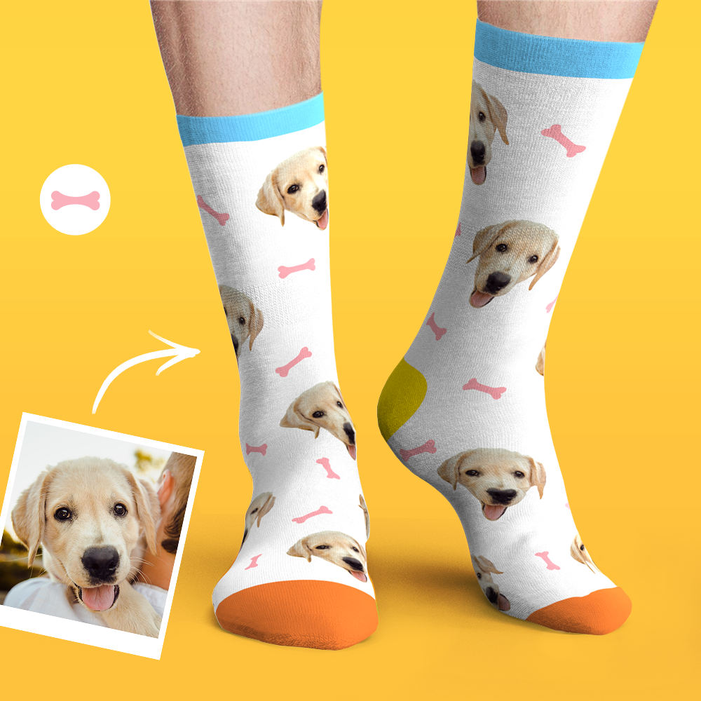 pellizco Estéril Comerciante itinerante Perro de mascota personalizado con foto de calcetines faciales persona –  santacalcetines