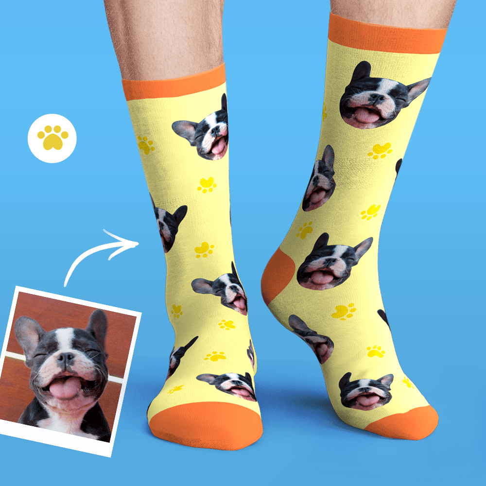 pellizco Estéril Comerciante itinerante Perro de mascota personalizado con foto de calcetines faciales persona –  santacalcetines