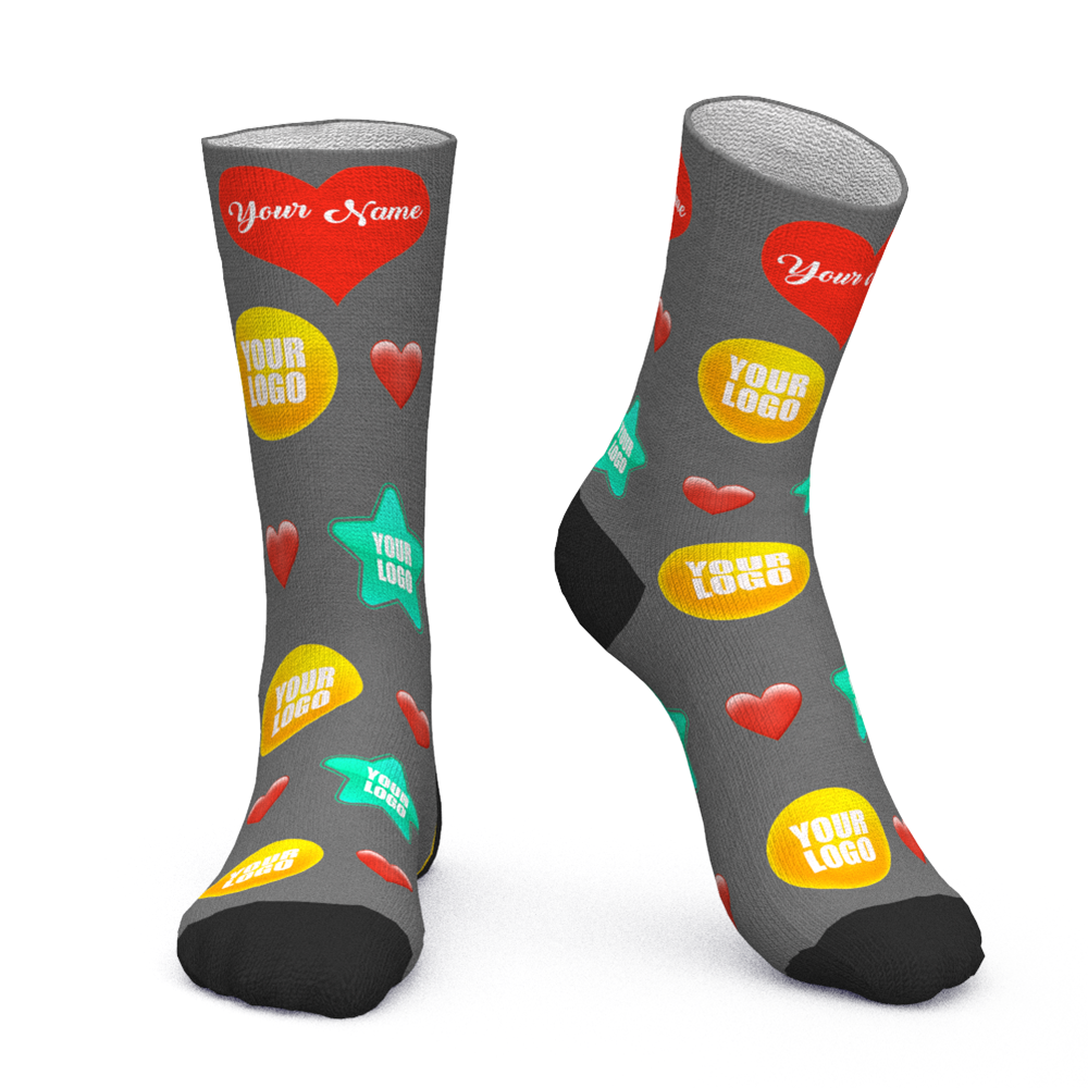 Calcetines con logotipo personalizado logotipo y nombre Regalo – santacalcetines