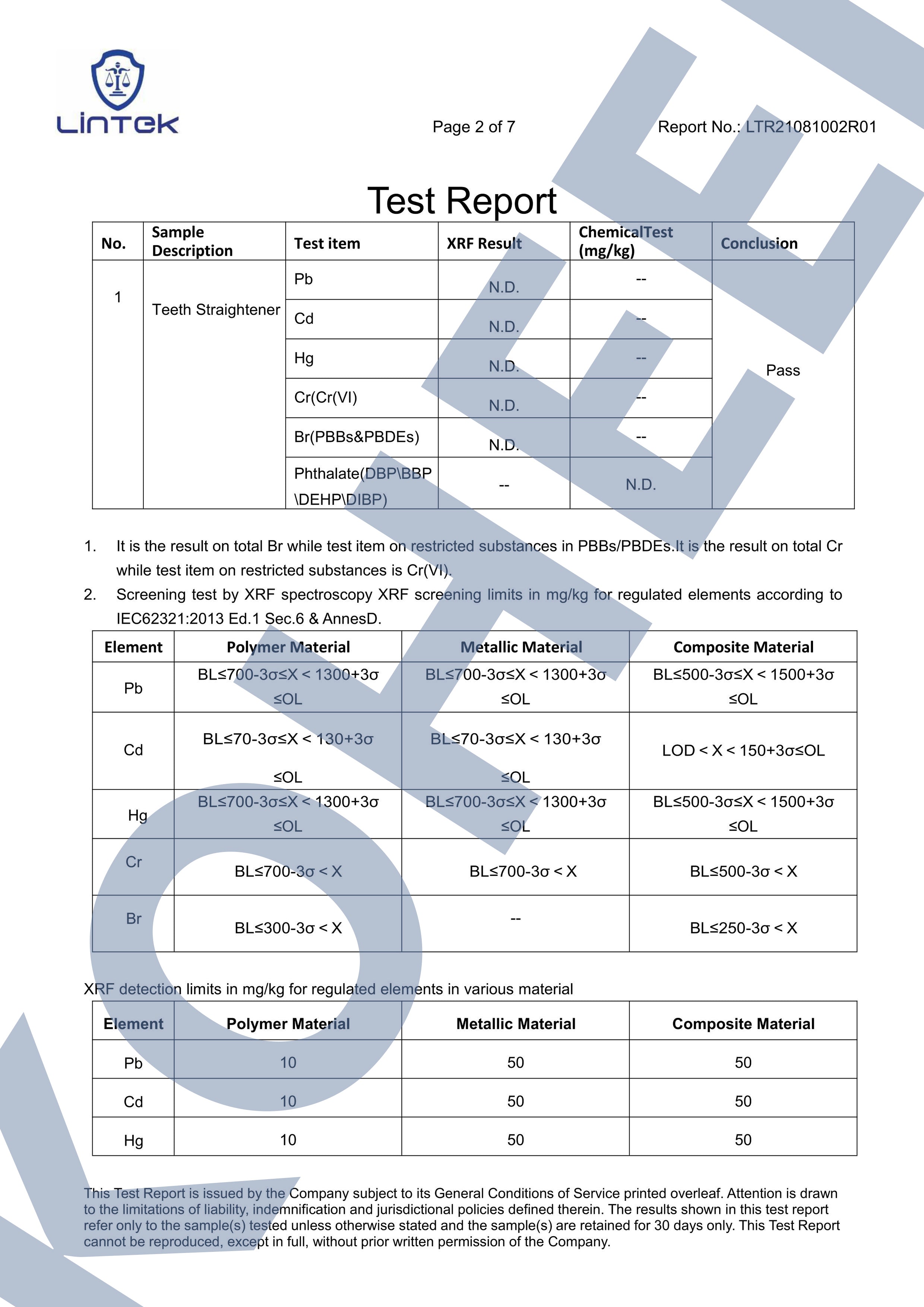 Test Report-Teeth Straightener-2