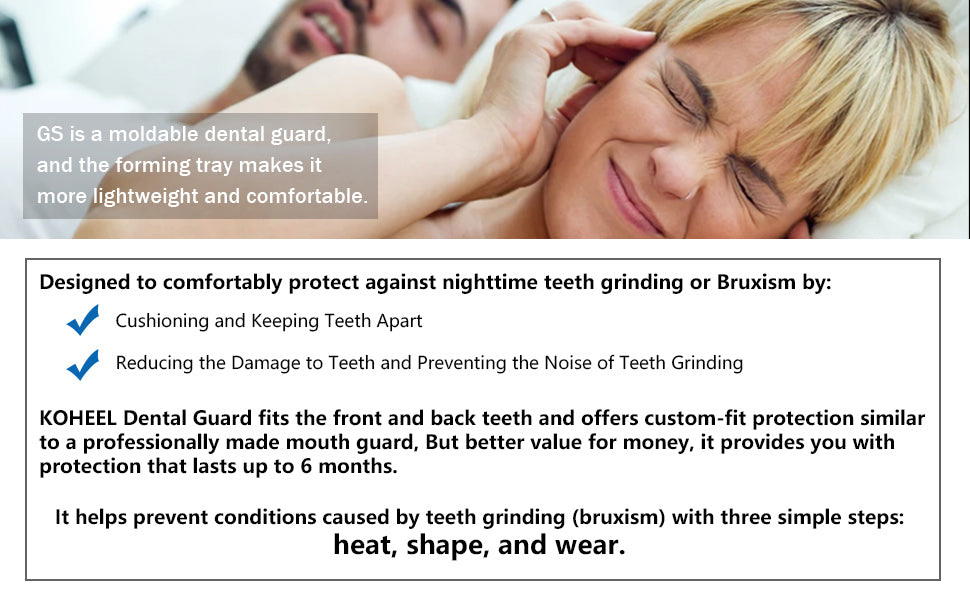 Lightweight Night Guard, Stops Bruxism, Moldable Dental Guard for Teeth  Grinding – KOHEEL