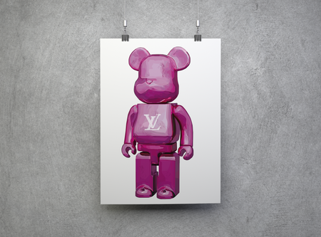 BEARBRICK KAWS LV SUPREME CASE